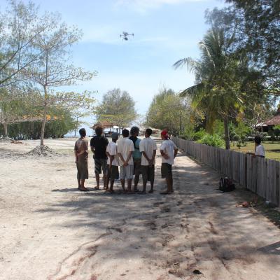 démonstration drone gili lombok